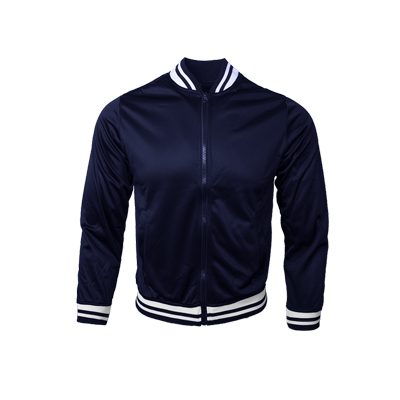 Dark blue mid gloss jacket with white line